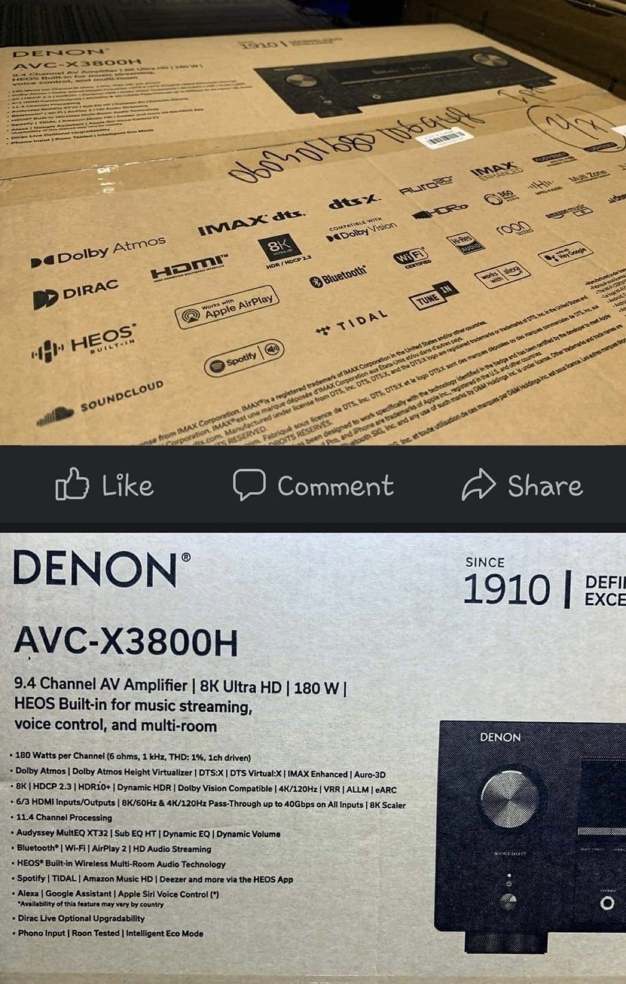 Denon AVC-X3800H - RECEPTOR AV - CLAVE AUDIO