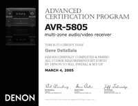 Denon AVR-5805 AV Receiver Review