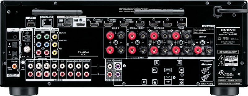 Onkyo TX-NR646 and TX-NR747 Atmos / DTS:X AV Receivers