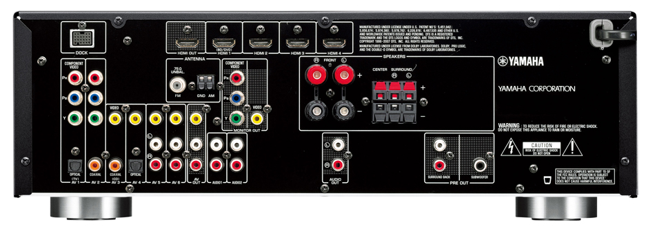 Dolby DSP 5.1 DTS Home Theater Amp - Yamaha RX-V365 + Official Remote