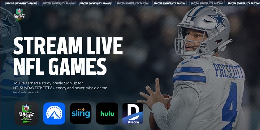 Football fans unable to watch DirecTV's NFL Sunday Ticket due to the  website and app crashing