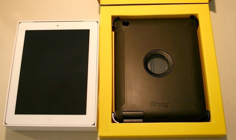 yellow otterbox ipad case