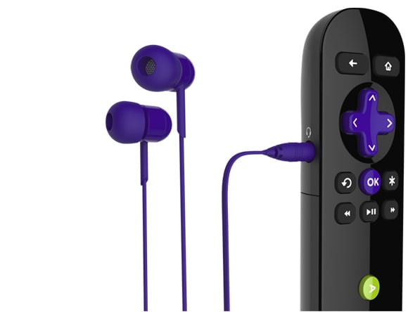 Roku remote discount with earphone jack