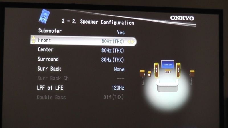 subwoofer db setting