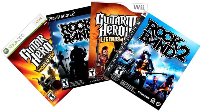 Xbox 360 Wireless Guitar Hero Warriors Of Rock Drums Set + Guitar Bundle  (X360)