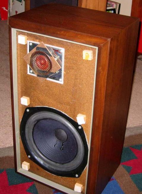 homemade original large advent speaker cabinets