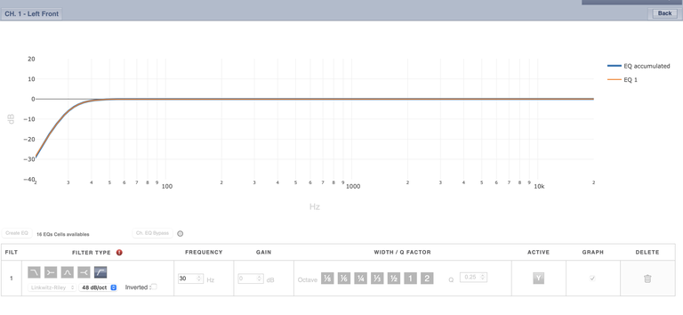 30 Hz High Pass filter on Focal Utopia