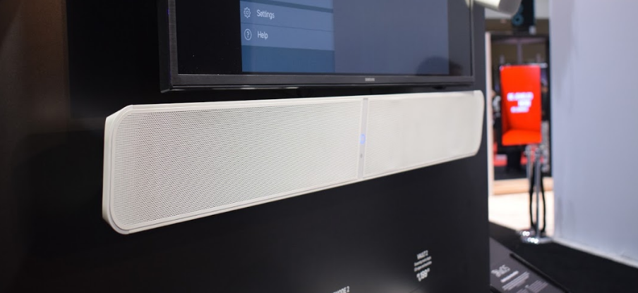 white soundbar