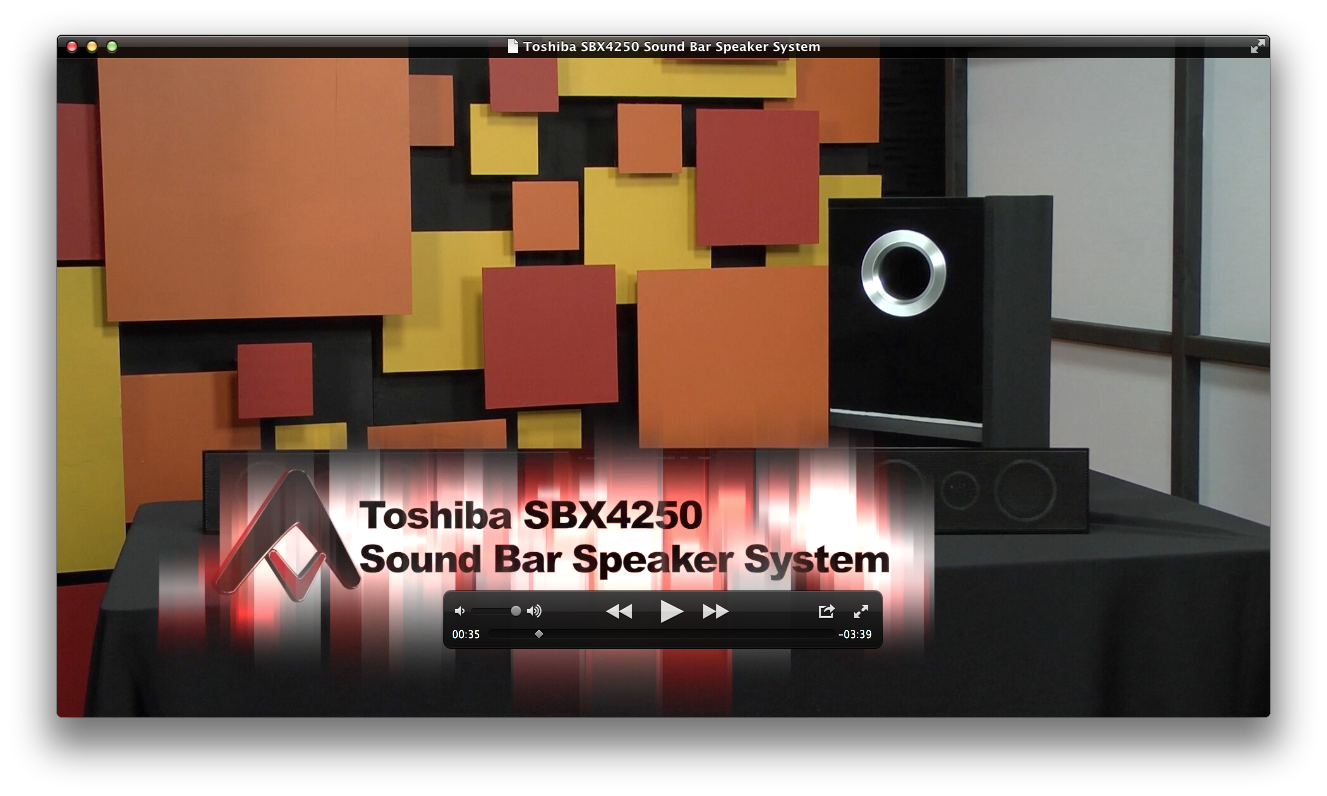 Toshiba sound store bar speaker system