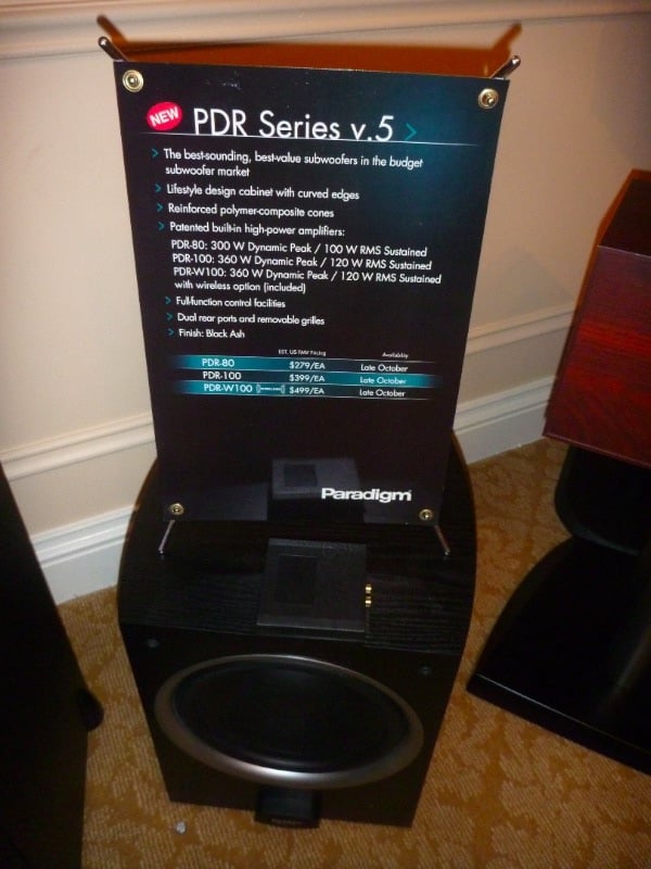 Paradigm subwoofer best sale pdr 100