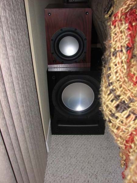 Two woofers store in one enclosure