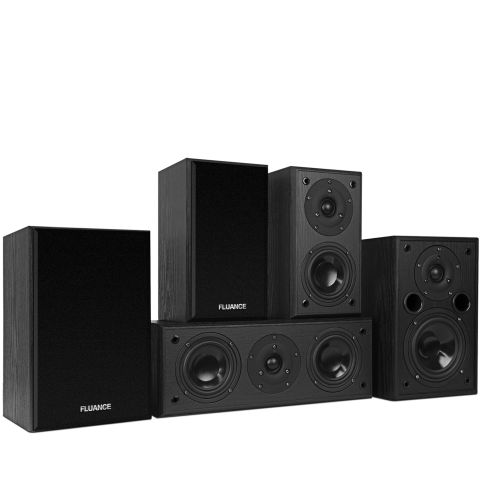 Fluance AV5HTB Home Theater Surround Sound Speaker System