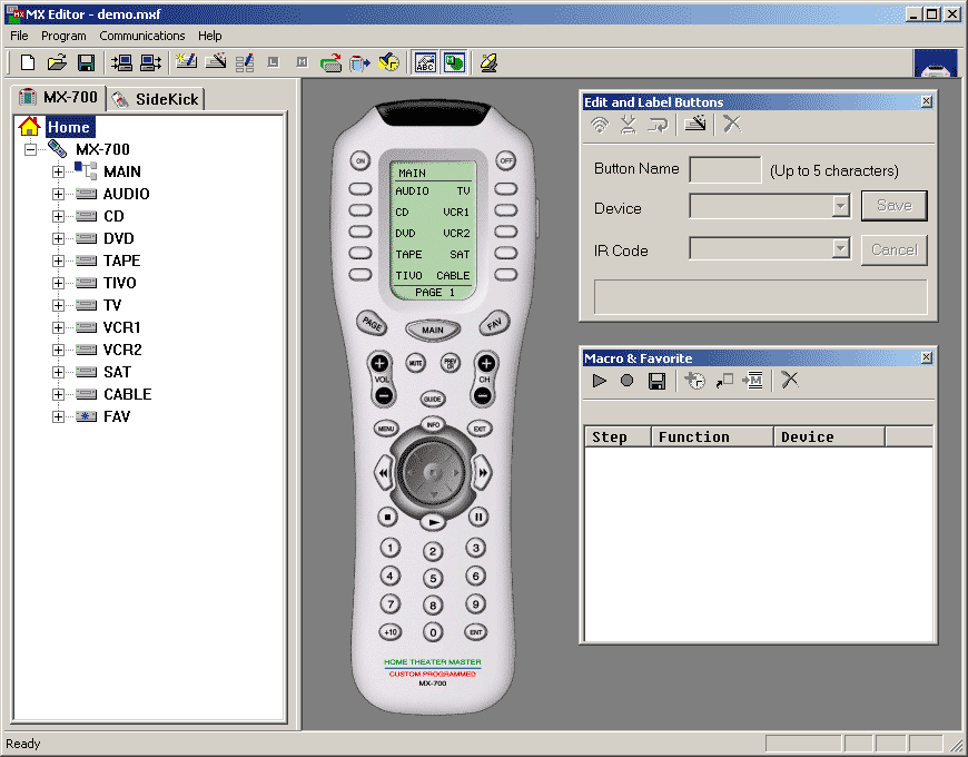 mx700 remote control software for mac